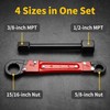 moniko Angle Stop Wrench Kit, Double Ended Pipe Wrench Set,