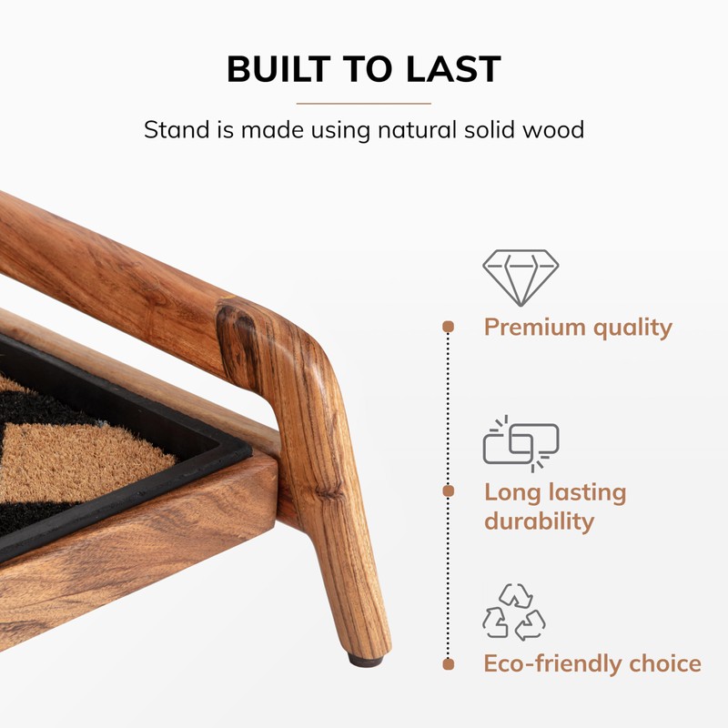 Anji Mountain Heavy Duty Waterproof Wooden Shoe Storage Mat Organizer/Boot