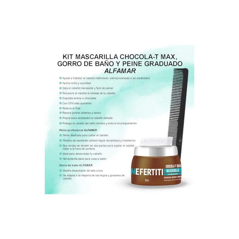 Mascarilla Chocola-T Max con queratina y extracto de cacao y