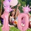 40 Inch Pink Crown Number 20 Balloons, 20th Birthday Balloons