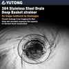 Yutong Kitchen Sink Drain Strainer, 4.5 Inch Sink Strainer with