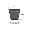 Bando Red V-Belt B55-17 x 1400 Li, Classic
