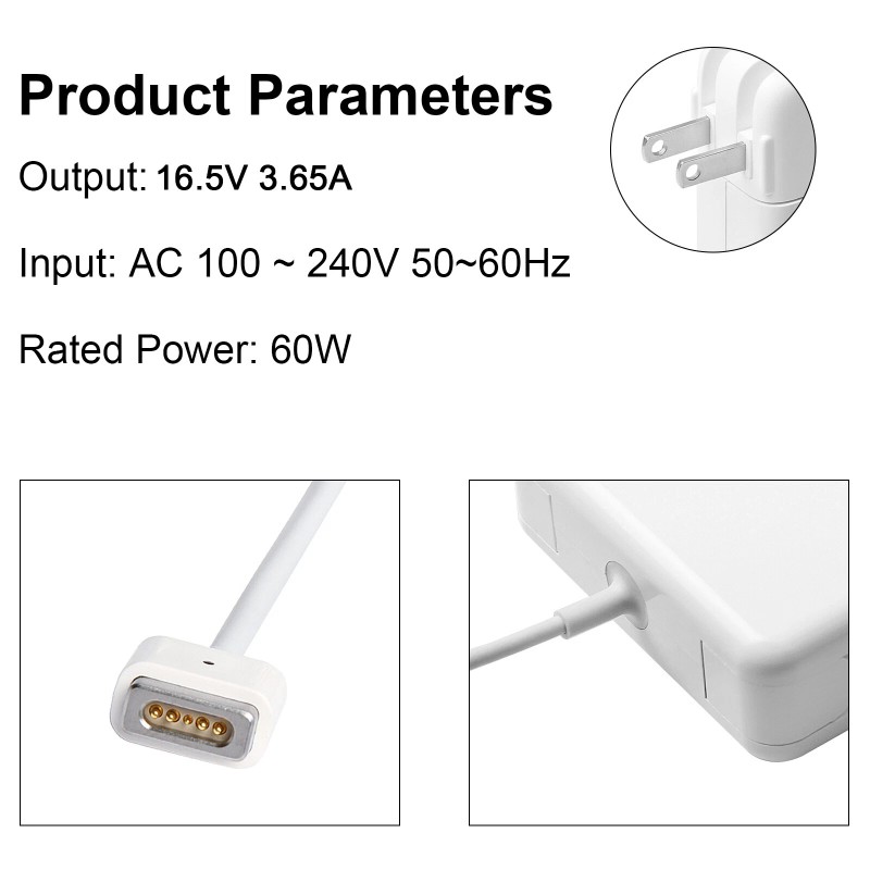 For Apple 60W Charger AC Adapter MacBook Pro 13" Before2012