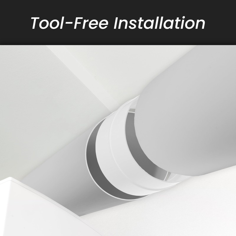 6" Inch Duct Backdraft Blocker - Pipe Connector with Backdraught