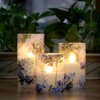 GORGE MOMENT Flameless Candles LED Flicker with Remote DIM Blue