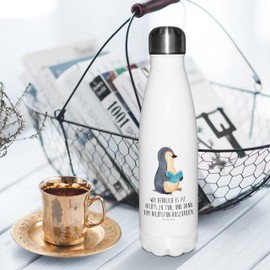 Mr. & Mrs. Panda Thermos Flask Penguin Book - Gift, Penguins, Insulated Flask, Thermal Flask, Drinking Bottle, Holiday, Stainless Steel