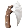 TTC-111 Handmade Stainless Steel Ulu kitchen Knife -Wood Handle