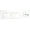 RiteAV Mesh Brush Coax Cable TV Wall Plate Dual 2