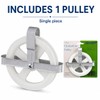 Clothesline Pulley 5 Inch Outdoor Laundry Line Wheel with Aluminum