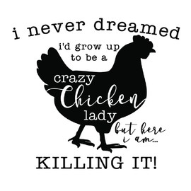Crazy Chicken Lady Funny 4. in Refrigerator Magnets – Funny Magnets for Fridge Dishwasher , Whiteboard, Toolbox or Car and Truck |PM590|, Multi-color, (590m)