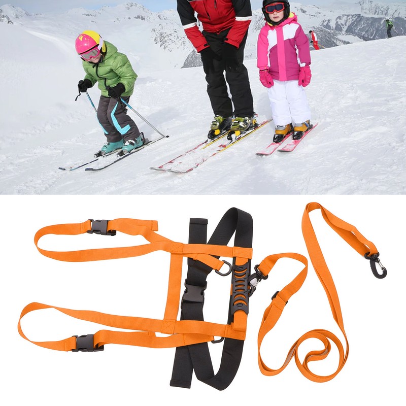 Kids Ski Safety Strap Nylon Plastic Adjustable Ski Training Belt