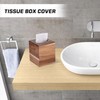 KYDIFS Tissue Box Cover Square, Acacia Wood Tissue Box Holder