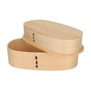 Wooden Bento Boxes Double Wood Color Bento Lunch Box Portable