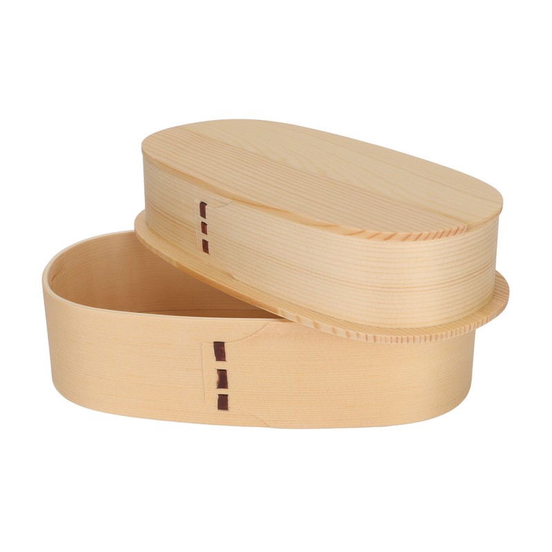 Wooden Bento Boxes Double Wood Color Bento Lunch Box Portable