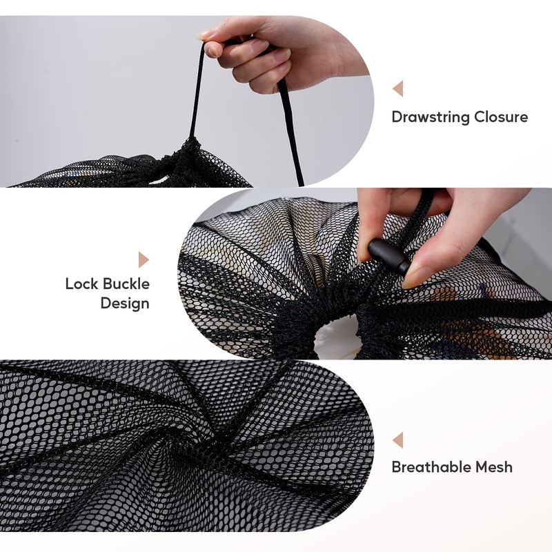 Meowoo 2Pcs Laundry Bags with Drawstring,70×90cm Mesh Laundry Bags for
