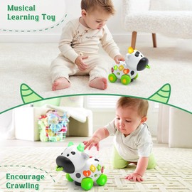Talkfun Musical Cow Toys for 1+ Year Old Boy Girl, Bilingual Baby Toy 6-12-18 Month, One Year Old Boy Toys, 1 Year Old Girl Gift, Learning Toddler Toy Age 1-2, First Christmas 1st Birthday Gift