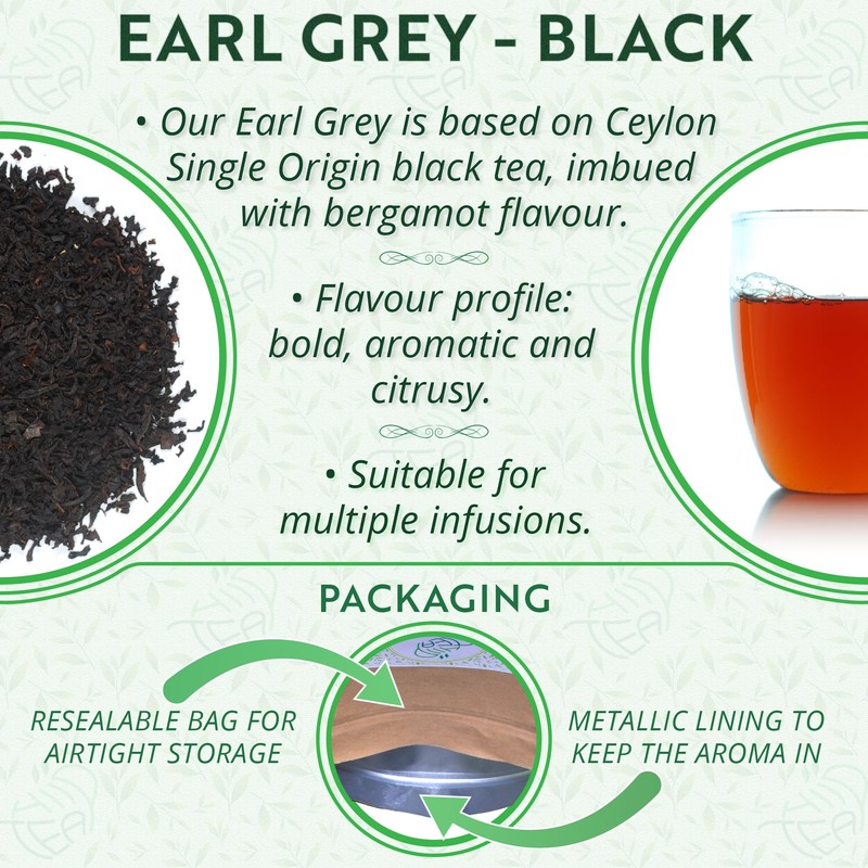 Earl Grey Black Loose Leaf Tea – Premium Ceylon Black