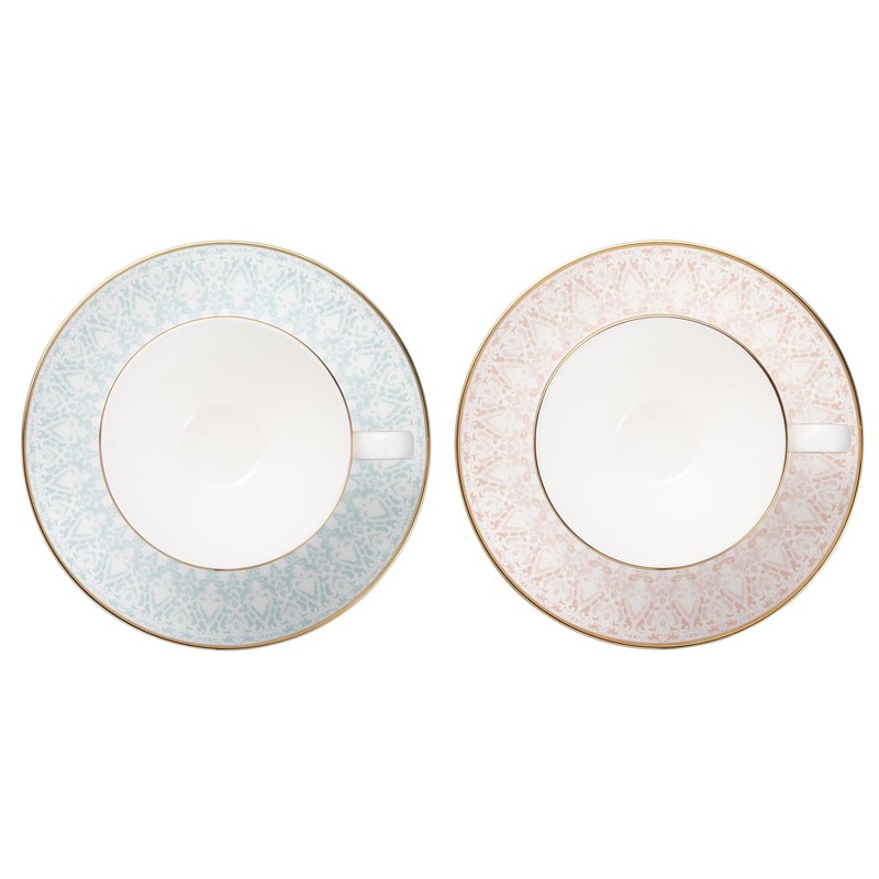 Narumi 97104-20861 Cup & Saucer Set, Aurora, Assorted, Blue &
