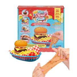Slimy Street Foodz Crush - Mini Burgeron, Slime und Knete Kreativ-Set, Backspiel zum selber Mischen, Formen und Dekorieren, kreatives Gestalten für Kinder