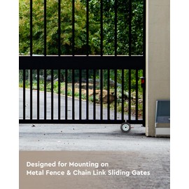 CO-Z 6" Heavy Duty Sliding Gate Wheel for Metal Tube Gate, 600 lb Capacity Chain Link Fence Gate Wheel, Undermount Rolling Gate Wheel Carrier, Sliding Gate Double Wheels, 2Pcs