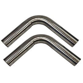 2Pcs Kit Universal Stainless Steel Tube Pipe 90 Degree 2.5?? ODOD