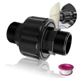 GYPNS SP1480BLK Pool Filter Pump Connector for Hayward DE and Cartridge Filter, 1-1/2-Inch MIP Black Self-Aligning Double Male End Union Replace Compatible with Hayward Model #Cc1000 & Cc1500 Part