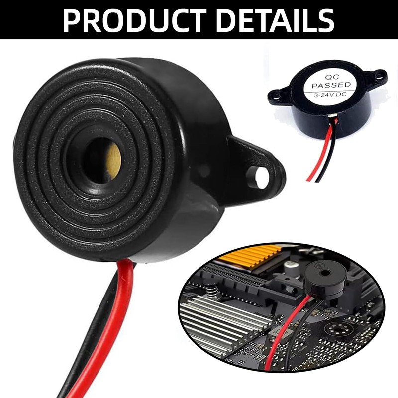 HARY 20PCS Piezo Buzzers for Quizzes 12085 leads, 3-12V 85dB