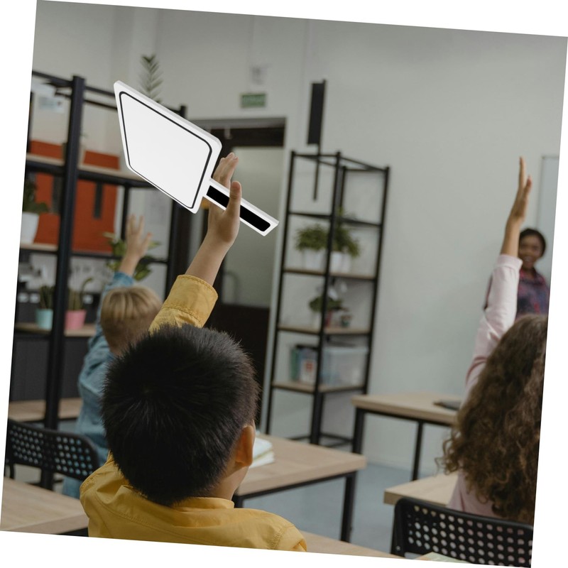 Operitacx Reusable Double-Sided Handheld Whiteboard Dry Erase Scoreboard for Classroom