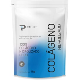 Primetech Nutrition Colágeno Hidrolizado En Polvo Puro 1 Kg, 100 Porciones De 10 gr, Tipo 1 Y 3, Procesado Con Tecnología Alemana De Alta Calidad, Pureza Y Fácil Absorción Sin Sabor