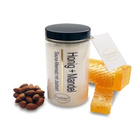 Sauna Salt Scrub, Honey Almond, 400 g, Sea Salt With Jojoba Oil And Vitamin E, Shower And Body Scrub for All Skin Types, Vegan, Paraben-Free