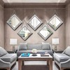 XIHACTY 2 Piece Wall Mirrors, Crush Diamond Mirrors Decor, Silver