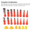 Topyond 16pcs Stainless Steel Caulking Nozzle Applicator and 6pcs Connection