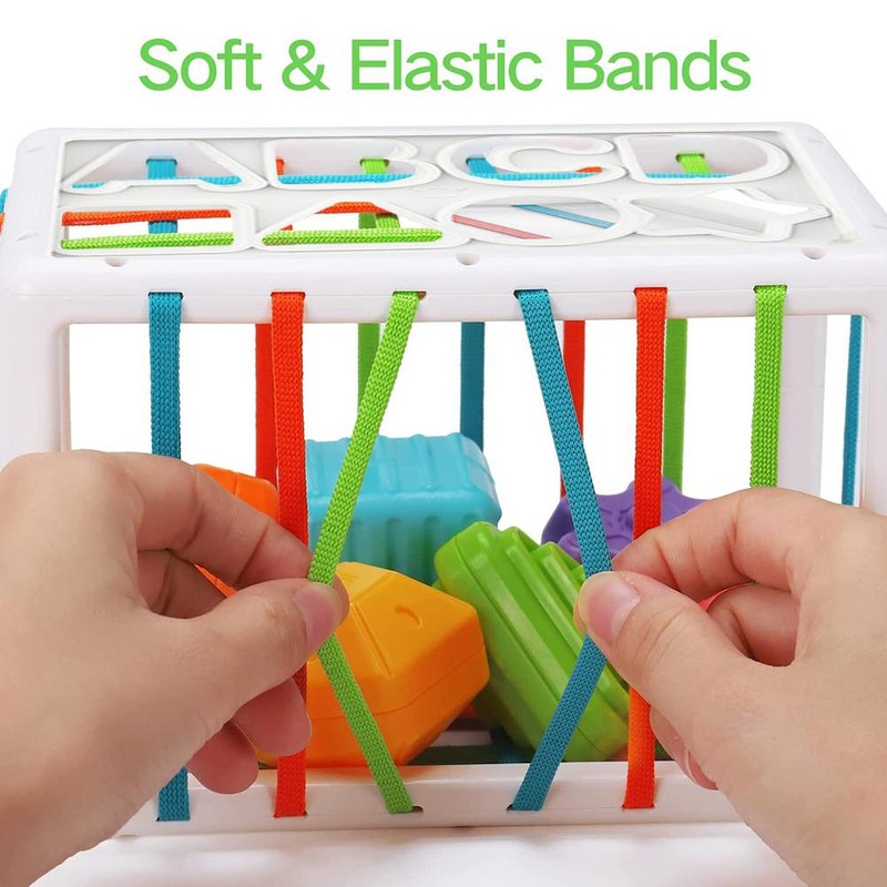 Baby Shape Sorting Toy Sorting Baby Toy with Elastic Bands