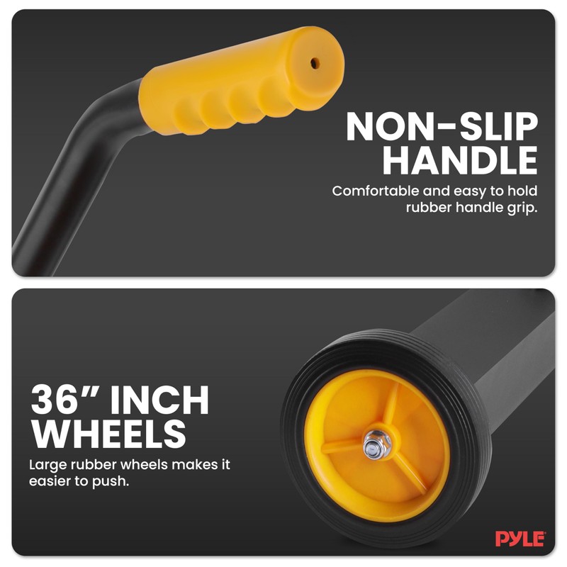 Pyle 36" Rolling Magnetic Sweeper with Adjustable Handle - Strong