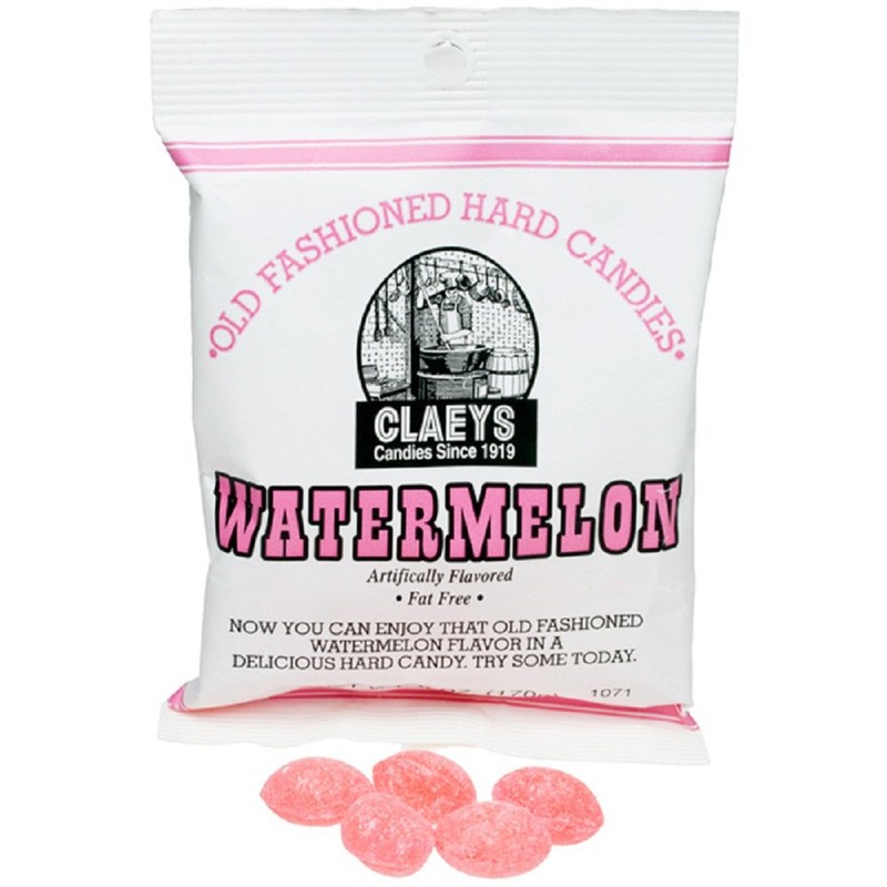 Claey's Watermelon Hard Candy, 3 Packages of 6 Ounces each