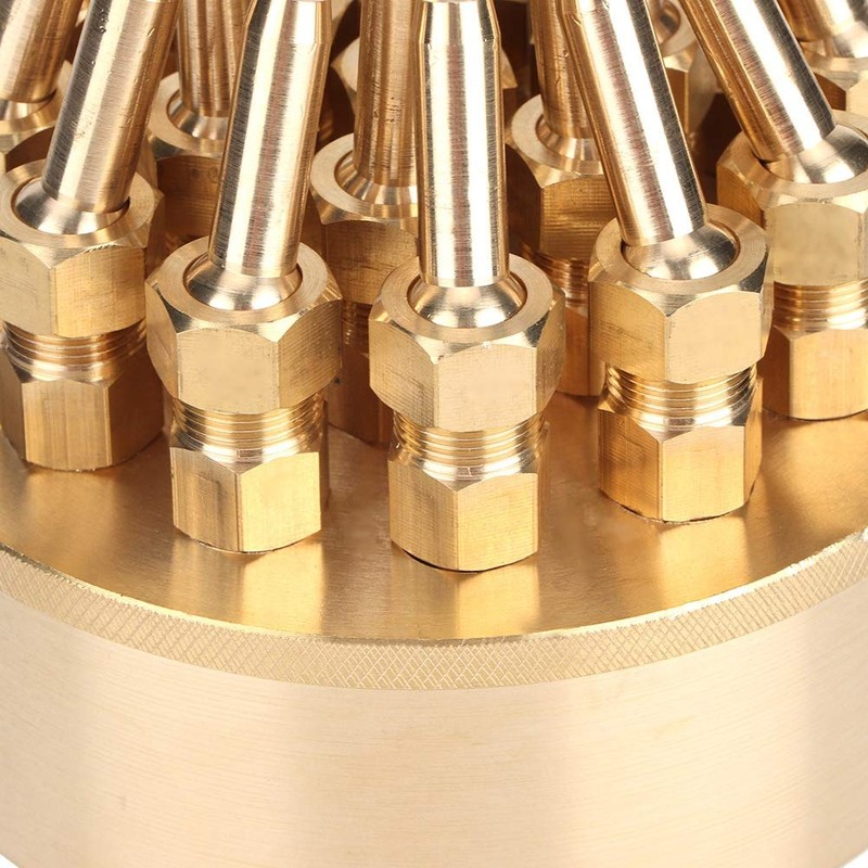 Fountain Nozzle Brass 3 Layers Adjustable Watering Sprayer Pond Sprinkle