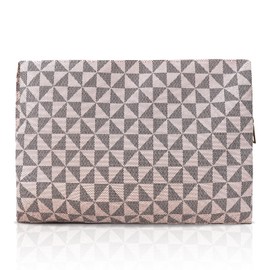 EVDIAGD Leather Cosmetic Bag - Roomy, Durable, Your Beauty Essentials - Travel makeup bag-Great Gift for Girlfriend,Wife,Mother.