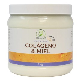 Crema Facial Colágeno Miel Fps Piel Más Joven Día Noche Todo Tipo