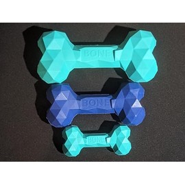 TailWares Natural Rubber Dog Chew Toy, Durable, Blue, Treat Dispensing, Long Lasting (Dark Blue, Small)