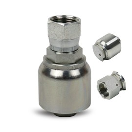 AKM FJX-08-08 1/2" Hose x 1/2" JIC 37° Female Hydraulic Hose End Swivel Crimp Fitting