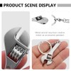 Tiny Adjustable Wrench, Mini Size Adjustable Spanner, Silver Nut Wrench