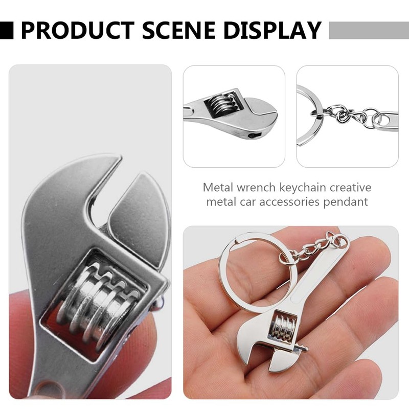 Tiny Adjustable Wrench, Mini Size Adjustable Spanner, Silver Nut Wrench