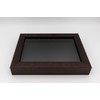 Dark Brown 13x13 Wood Shadow Box Display Frame with Black