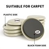 Yelanon Furniture Sliders (2.5” Beige) - 20-Pack Floor Protectors &