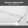 Shower Door Bar Support Rod, 27-47 Inch Adjustable Length, for