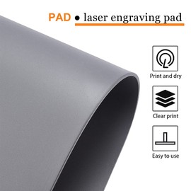 Creatorally Rubber Stamp for Laser, Stamp Rubber for Laser A4, Laser Rubber Stamp Sheet, Pack of 2 for Laser Engraving 2.3 mm Thick, Grey Soft Base for Ink, Handmade Craft Blocks