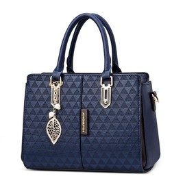 DORRISO Elegant Simple Women's Handbags Handbags Anti-Thief Medium Large Shoulder Bag with Pendant Travel Holiday Shopping Party Office Waterproof PU Leather, blue