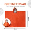 Emergency Survival Rain Poncho - 4 Pack Thermal Mylar Foil