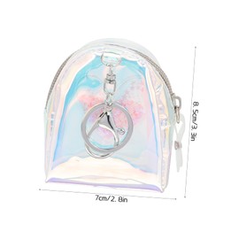 IWOWHERO Colorful Chain Coin Wallet with Earphone Storage Case Lightweight Change Purse for Daily Use Travel Protects Headsets and Cables from Damage