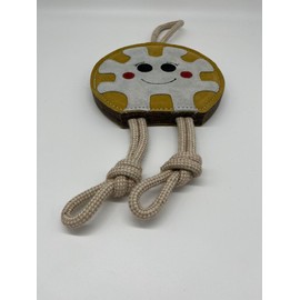 Ruggles Dog Toy - Tough Suede Dog Toy - Tug, throw, chew (Doughnut)